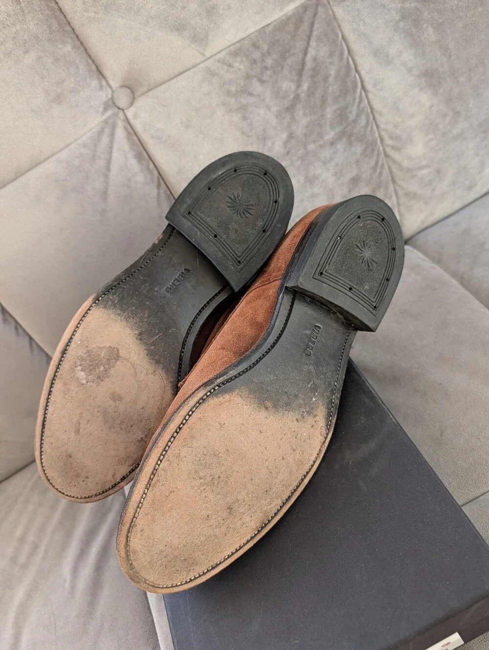 Viberg Savoy Unlined Acorn Janus Suede 11E Leather Sole 1905 Last